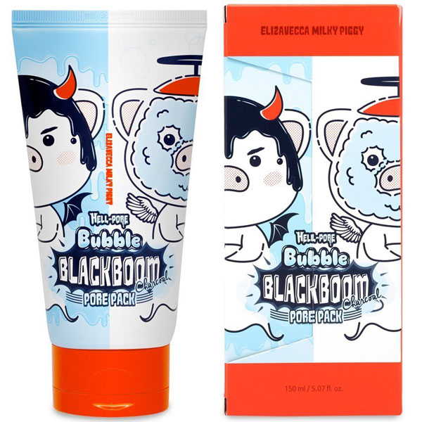 Купить маску для лица Elizavecca Milky Piggy Hell-Pore Bubble BlackBoom Charcoal Pore Pack