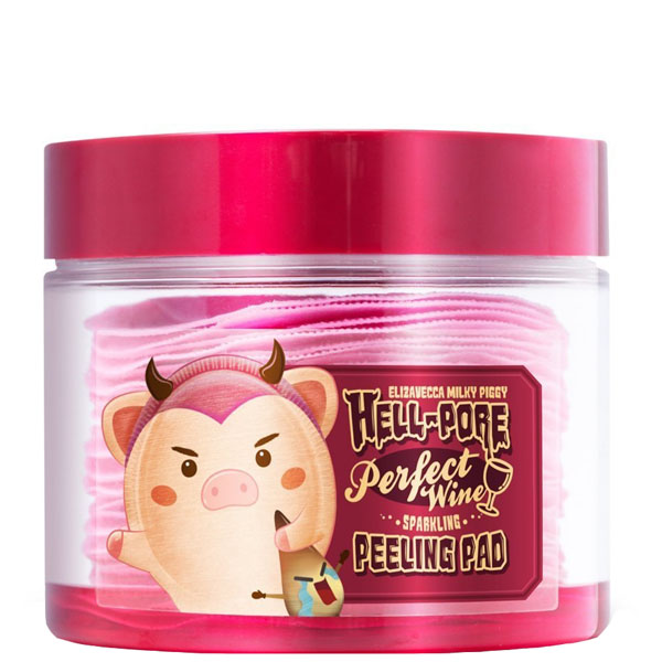 Купить пилинг-пады для лица Elizavecca Milky Piggy Hell-Pore Perfect Wine Sparkling Peeling Pad