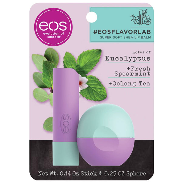 Купить набор бальзамов для губ EOS Flavorlab Eucalyptus Lip Balm Sphere and Stick