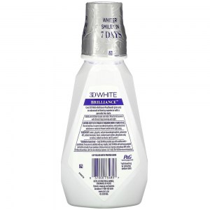 Состав ополаскивателя для рта Crest 3D White Brilliance Alcohol Free Whitening Mouthwash Clean Mint 