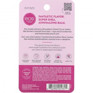 Состав набора бальзамов для губ EOS Lip Balm Strawberry Peach & Toasted Marshmallow