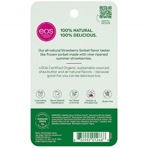 Состав набора бальзамов для губ EOS Lip Balm Strawberry Sorbet 2 Pack 