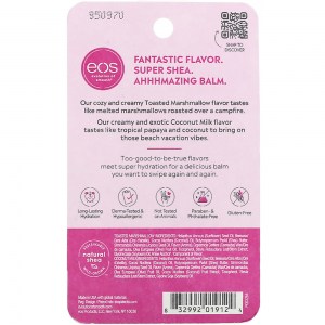 Состав набора бальзамов для губ EOS Lip Balm Toasted Marshmallow Coconut Milk