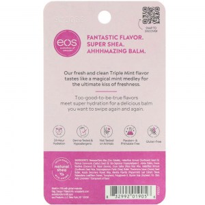 Состав бальзама для губ EOS Super Soft Shea Lip Balm Triple Mint 