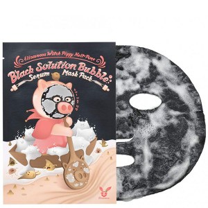 Купить маску для лица Elizavecca Black Solution Bubble Serum Mask Pack Киев, Украина