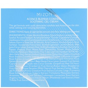 Состав крема-геля для лица Mizon A.C Care Solution Acence Blemish Control Soothing Gel Cream