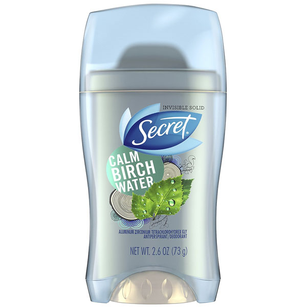 Купить дезодорант Secret Calm Birch Water Invisible Solid Antiperspirant