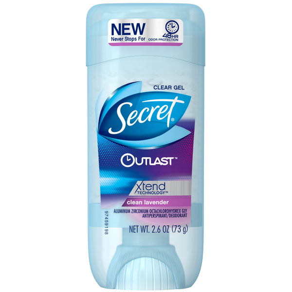 Купить дезодорант Secret Outlast Xtend Clean Lavander Clear Gel Antiperspirant
