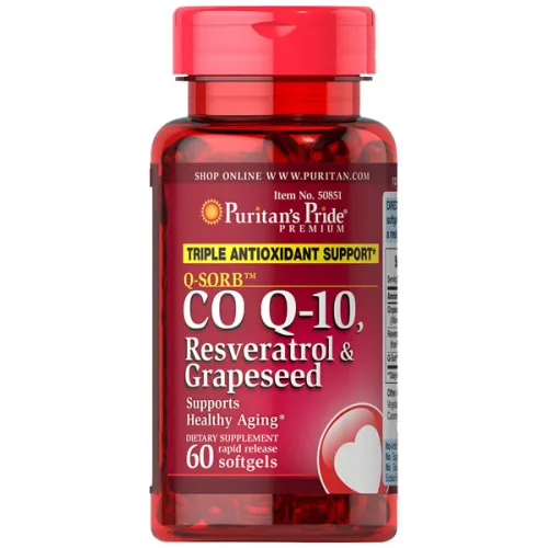 Коэнзим Q-10 ресвератрол и семя винограда Puritan’s Pride Co Q-10 Resveratrol & Grapeseed