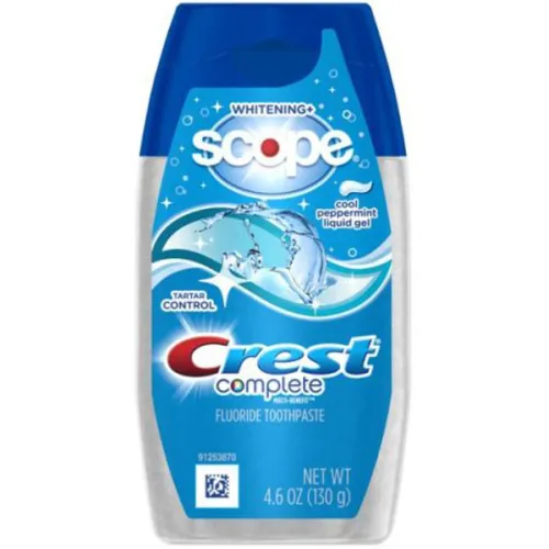 Відбілююча гелева фторовмісна зубна паста Crest Whitening+ Scope Cool Peppermint Liquid Gel Fluoride Toothpaste, 130 г.