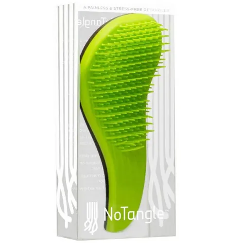 Безпечний масажний гребінець для волосся Macadamia Oil No Tangle Styler Brush Green