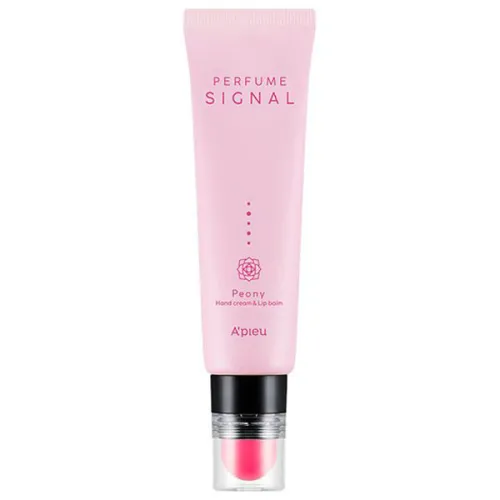 Парфюмированный крем для рук и бальзам для губ 2в1 «пион» A’pieu Perfume Signal Hand Cream & Lip Balm Peony, 32 мл.