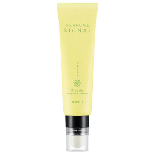Парфумований крем для рук та бальзам для губ 2в1 «фрезія» A’pieu Perfume Signal Hand Cream & Lip Balm Freesia, 32 мл.
