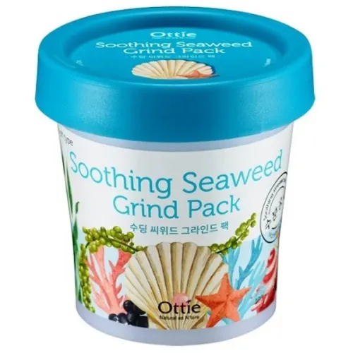 Заспокійлива маска для обличчя Ottie Soothing Seaweed Grind Pack з водоростями, 100 мл.