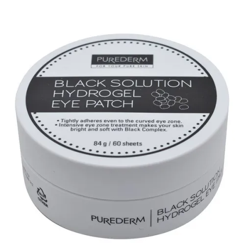 Гідрогелеві патчі для очей Purederm Black Solution Hydrogel Eye Patch з екстрактом чорних перлів