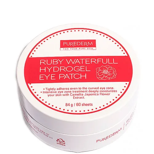 Гідрогелеві патчі для очей Purederm Ruby Waterfull Hydrogel Eye Patch з екстрактом гранату