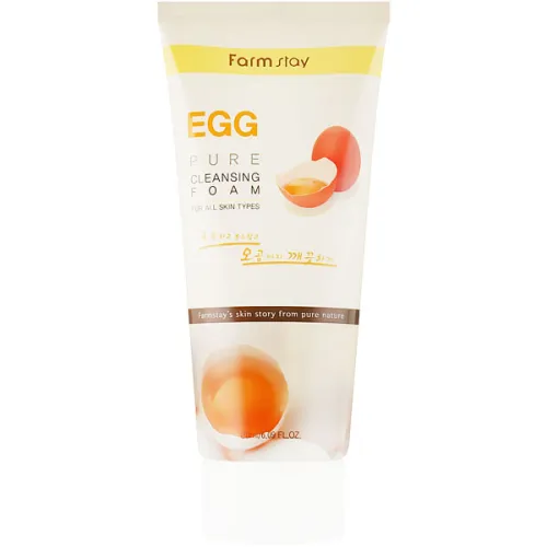 Пенка для умывания FarmStay Pure Cleansing Foam Egg с яичным экстрактом, 180 мл.