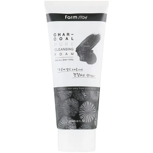 Пенка для умывания FarmStay Pure Cleansing Foam Charcoal с древесным углем, 180 мл.