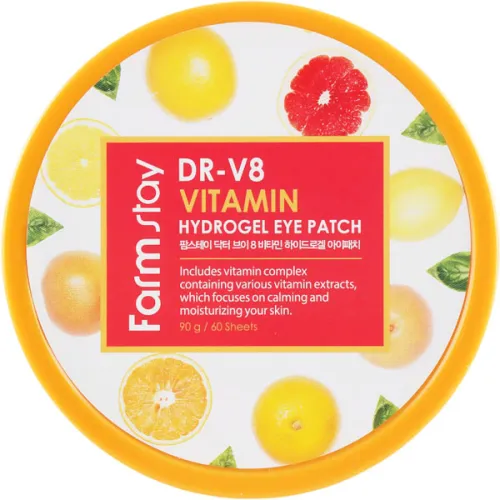 Гидрогелевые патчи для глаз FarmStay Dr.V8 Vitamin Hydrogel Eye Patch с витаминами
