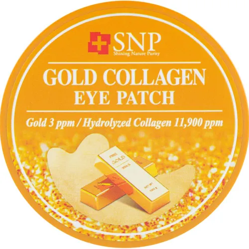 Гідрогелеві патчі для очей SNP Gold Collagen Eye Patch з колагеном та частинками золота