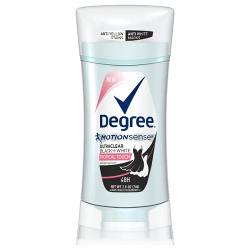 Антиперспірант для жінок «палений цукор та олія каріте» Degree MotionSense Black + White UltraClear Tropical Touch 48HR