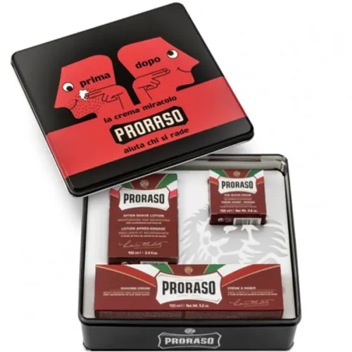 Подарунковий набір для гоління «сандалове масло та масло ши» Proraso Vintage Selection Primadopo