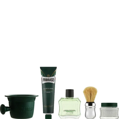 Подарочный набор для бритья из 5-ти предметов Proraso Classic Shaving Set Metal