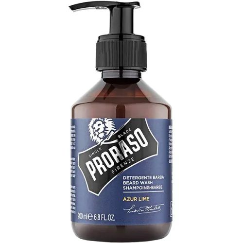 Шампунь для бороди «блакитна свіжість» Proraso Beard Azur Lime Shampoo, 200 мл.