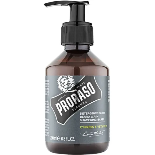Шампунь для бороды «кипарис и ветивер» Proraso Beard Cypress & Vetyver Shampoo, 200 мл.