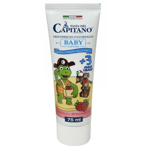 Детская зубная паста «клубника» Pasta Del Capitano Baby Strawberry, 75 мл.