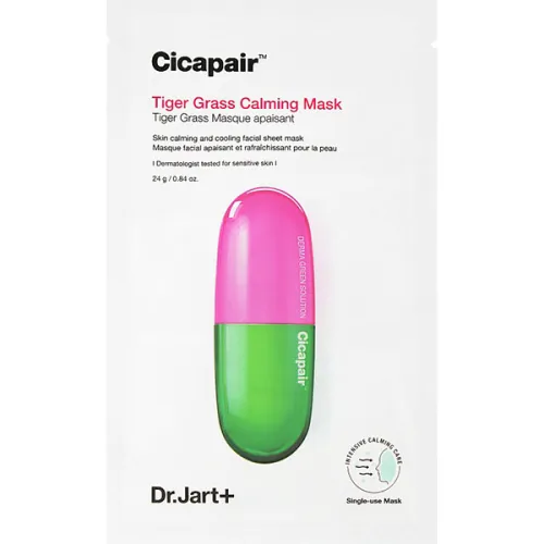 Успокаивающая тканевая маска для лица Dr.Jart+ Cicapair Tiger Grass Calming Mask, 25 мл.