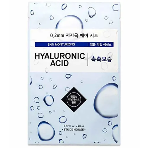 Ультратонка маска для обличчя Etude House 0.2 mm Therapy Air Mask Hyaluronic Acid з гіалуроновою кислотою, 20 мл.