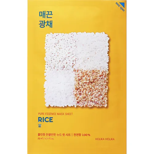 Тканинна маска для обличчя Holika Holika Pure Essence Mask Sheet Rice з екстрактом рису, 23 мл.