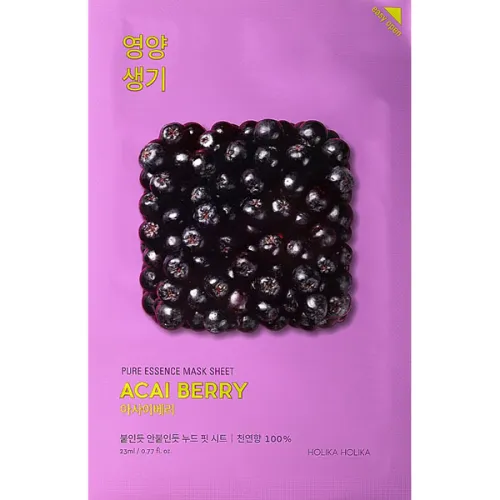 Тканинна маска для обличчя Holika Holika Pure Essence Mask Sheet Acai Berry з екстрактом ягід асаї, 20 мл.