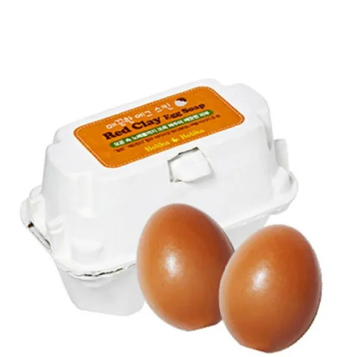 Мыло для лица Holika Holika Smooth Egg Red Clay Egg Soap с красной глиной, 2 шт. х 50 г.