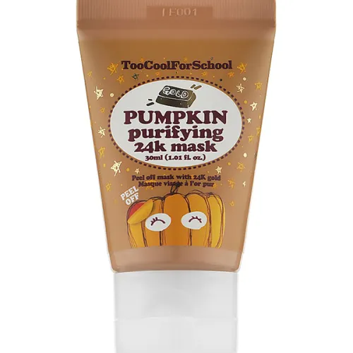 Тыквенная маска-пленка Too Cool For School Pumpkin Purifying 24K Mask с золотом, 30 мл.