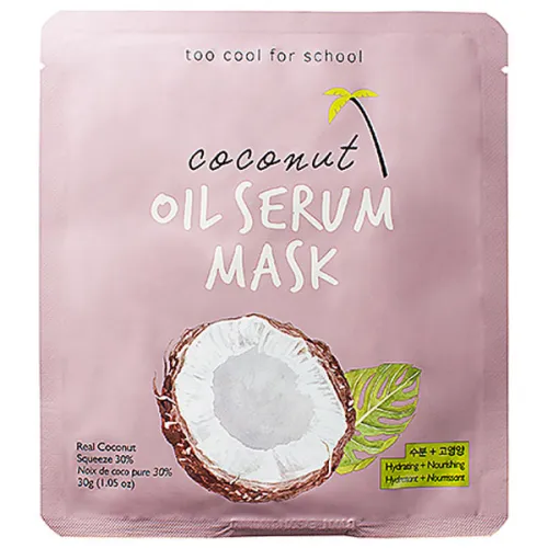 Маска для обличчя Too Cool For School Coconut Oil Serum Mask з сироваткою з кокосової олії, 30 г.