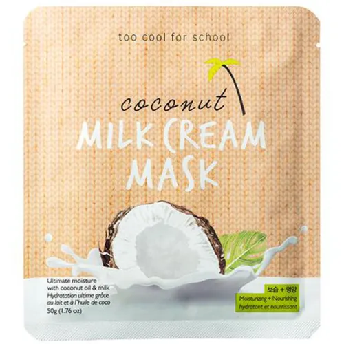 Маска для обличчя Too Cool For School Coconut Milk Cream Mask з екстрактом кокосового молока, 30 г.