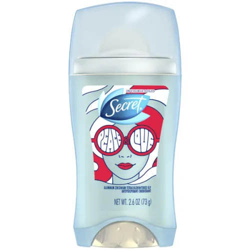 Кремовий дезодорант-антиперспірант «мир і любов» Secret Peace & Love Invisible Solid Antiperspirant, 73 г.