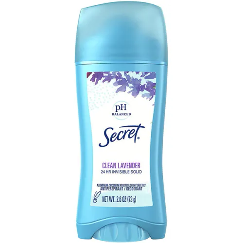 Кремовий дезодорант-антиперспірант «лаванда» Secret PH Balanced Clean Lavender Invisible Solid Antiperspirant, 73 г.