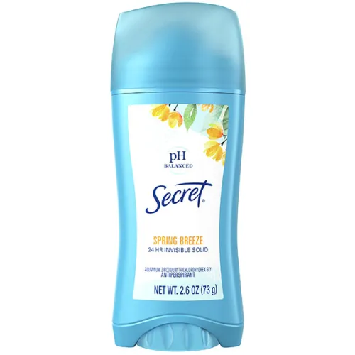 Кремовий дезодорант-антиперспірант «весняний бриз» Secret Spring Breeze 24 HR Invisible Solid Antiperspirant, 73 г.