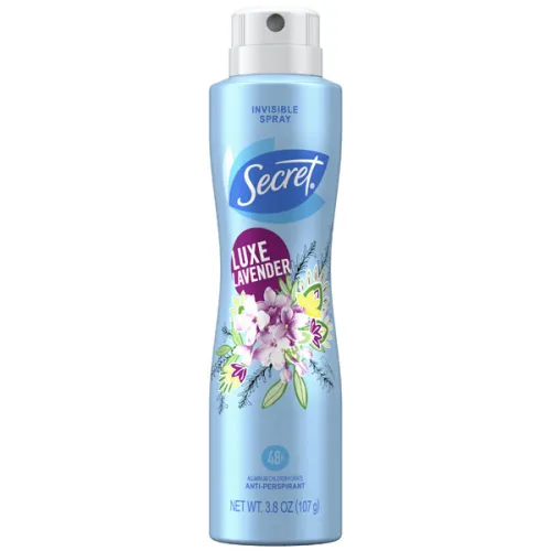 Спрей дезодорант-антиперспірант «лаванда» Secret Luxe Lavender Invisible Spray Antiperspirant, 107 г.