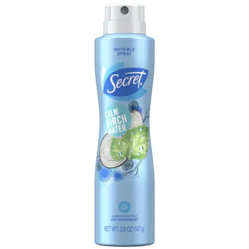 Спрей дезодорант-антиперспірант «береза» Secret Calm Birch Water Invisible Spray Antiperspirant, 107 г.