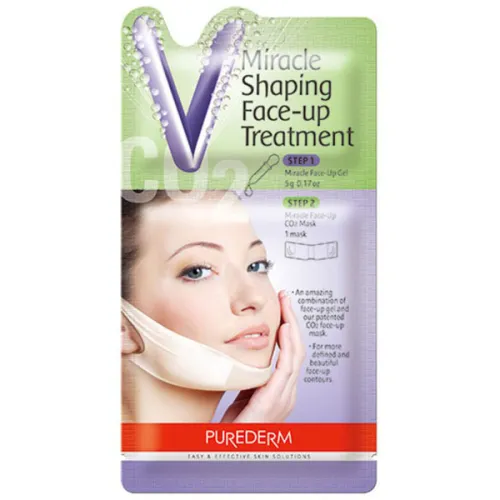 Двокрокова ліфтингова маска для підборіддя Purederm Miracle Shaping Face-up Treatment, 5 г.