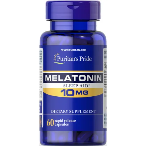 Гелевые капсулы для сна Puritan’s Pride Melatonin 10 mg с мелатонином, 10 мг.