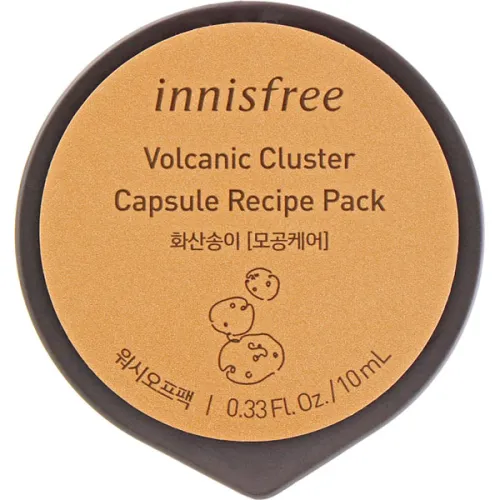 Маска для обличчя Innisfree Capsule Recipe Pack Jeju Volcano на основі вулканічної глини, 10 мл.