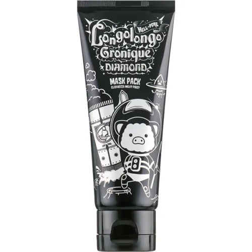 Маска-пленка Elizavecca Hell-Pore Longolongo Gronique Diamond Mask Pack с алмазным порошком, 100 мл.