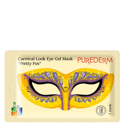 Маска для області навколо очей у карнавальному стилі «лисиця» Purederm Carnival Look Eye Gel Mask Pretty Fox