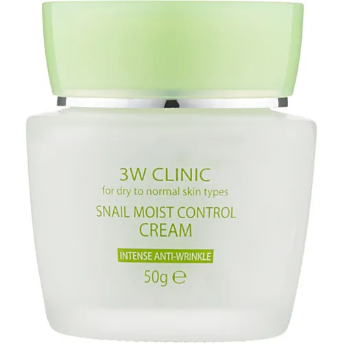 Увлажняющий крем 3W Clinic Snail Moist Control Cream с экстрактом муцина улитки, 50 г.