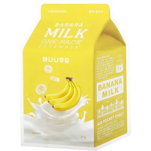 Тканинна маска для обличчя «банан» A’pieu Banana Milk One-Pack, 21 г.
